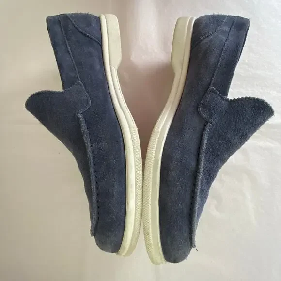 Clorinda Antinori Edoardo Sirena Navy Suede Loafers Men’s Size 41 / 9 - Picture 10 of 14